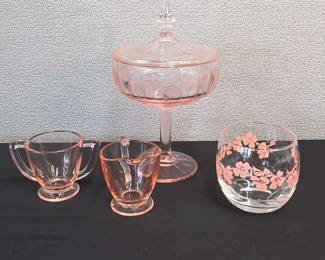 Vintage Pink Depression Glass  Anchor Hocking Tumbler