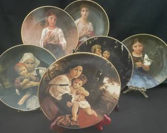 Wm. A. Bouguereau Set Of 6 Numbered Plates 1970s Royal Cornwall, Ltd.