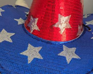 Sequined  patriotic cowboy hat
