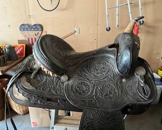 Crates Handcrafted Saddle with Silver Embellishments