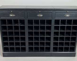 Black Modular Wine Cabinet with Drawers