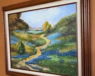 Texas Bluebonnet Landscape Painting by William Slaughter