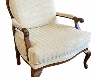 French Provincial Louis XV Style Bergere Armchair