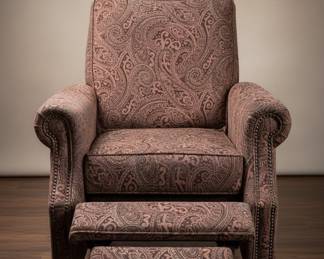 ProLounger Paisley Push Back Recliner with Nailheads