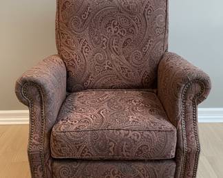 ProLounger Paisley Push Back Recliner with Nailheads