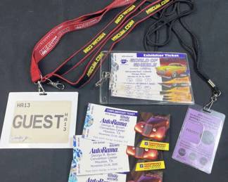 (2) Mecum Auction Lanyards & Misc Show Passes