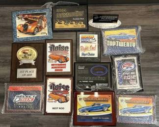 Large Collection of Automobile Plaques and Awards