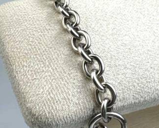 925 Silver Heavy Cable Chain Link Toggle