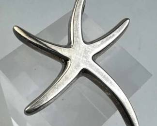 925 Silver ATI Vintage Starfish Slide Pendant