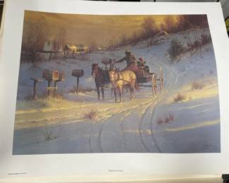 G. Harvey Art Print "Riding with Grampa", Numbered