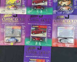 (7) Assorted Classic Gold Johnny Lightning Cars