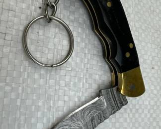 Damascus Steel Fixed Blade Knife w/ Sheath