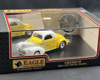 Eagle 1:43 Willys Coupe 41' Silver/Yellow Flames