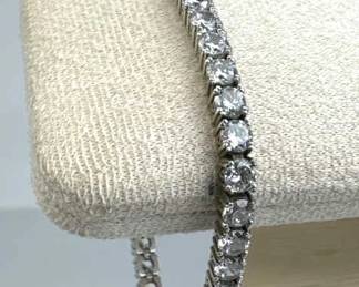 925 Silver Round-Cut Zirconia Tennis Bracelet