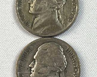 1943-P&D Silver War Nickels, WWII Era 35%