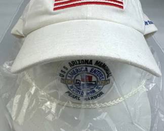 American Flag 9/11 Cap & USS Arizona Memorial Cap