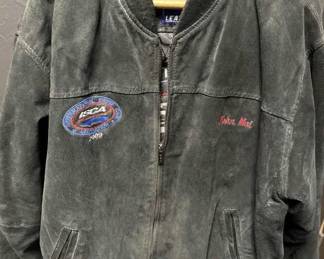 Heavy Black Suede Leather ISCA 2009 Jacket