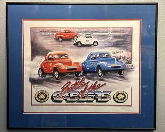  "Battle of the Gassers" NHRA Wall Art, Framed
