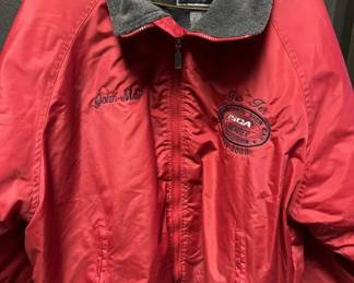Vtg Red Holloway ISCA Member Top Ten  Fleece Jacke