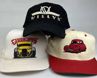 Black Willys Velcroback Cap & 2 Willy Car Pictoria