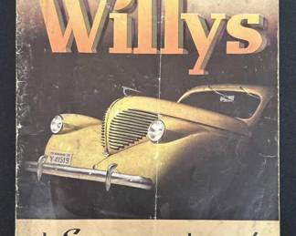 Rare 1937 Willys Sales Booklet Full-Color Original