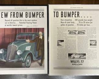1933 Saturday Evening Post Willys Cover/Article