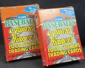 (2) 1987 Limited Ed. Fleer Baseball Award Wnrs