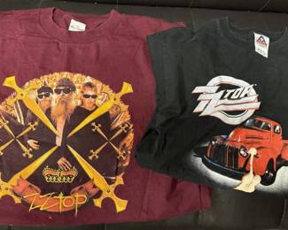 (2) Vintage ZZ Top T-Shirts, Sizes L & XXL