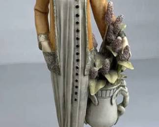 Guiseppe Armani Young Lady w/ Vase of Flowers Figu