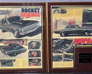 (2) Mopar Muscle Magazine Nov. 2011 Wooden Plaques
