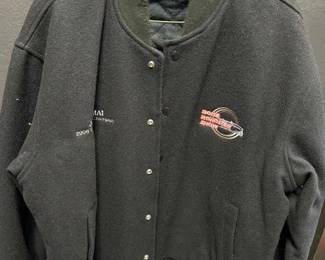 Vtg  Boise Roadster Show Black Wool Varsity Coat