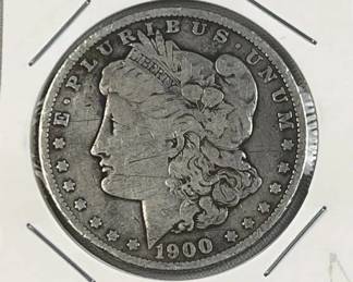 1900-O Morgan Silver Dollar, US $1 Coin, 90%