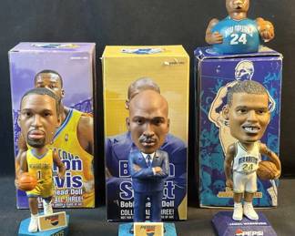 (3) New Orlean Hornets Bobblehead Figurines+Ducky