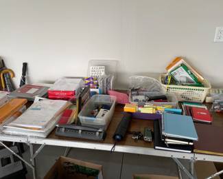 Lots of office supplies.