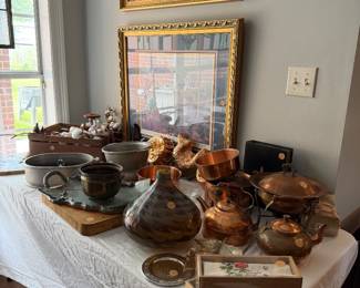 So much copper!Lots and lots of pots and pans! 
