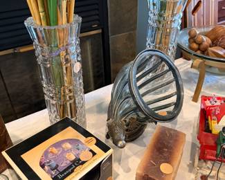 Pair of crystal vases... very fine