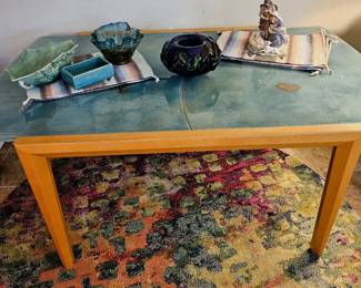 Dining Turquoise Glass table