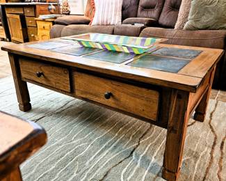Wood coffee table