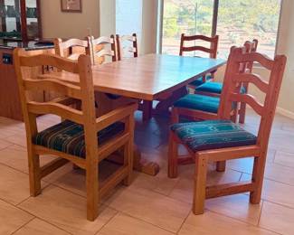 Rectangle wood dining table 