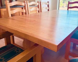 Light wood dining table