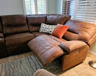 Brown reclining couch