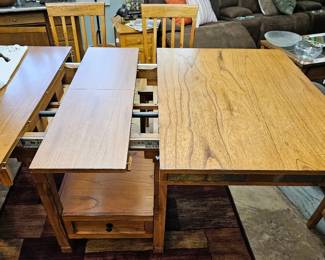Wood table with leaf