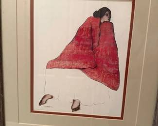 Red Blanket By R C Gorman