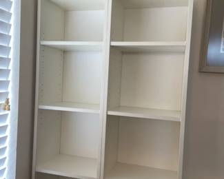Two Tall Wood Bookcases