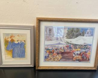 Two Framed, Matted And Signed Pictures