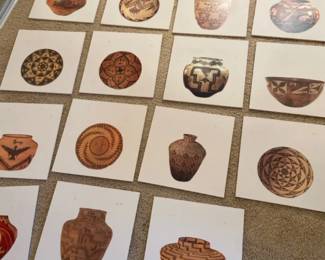 Southwest Pottery Decals Glued To Wood Pieces For Wall Hanging