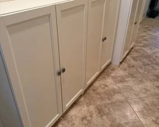Three Matching White Cabinets