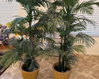 A Couple Faux Palm Trees