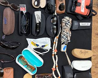 Sunglasses. Prada, Ray bans