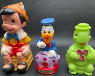 3 Vintage Coin Banks